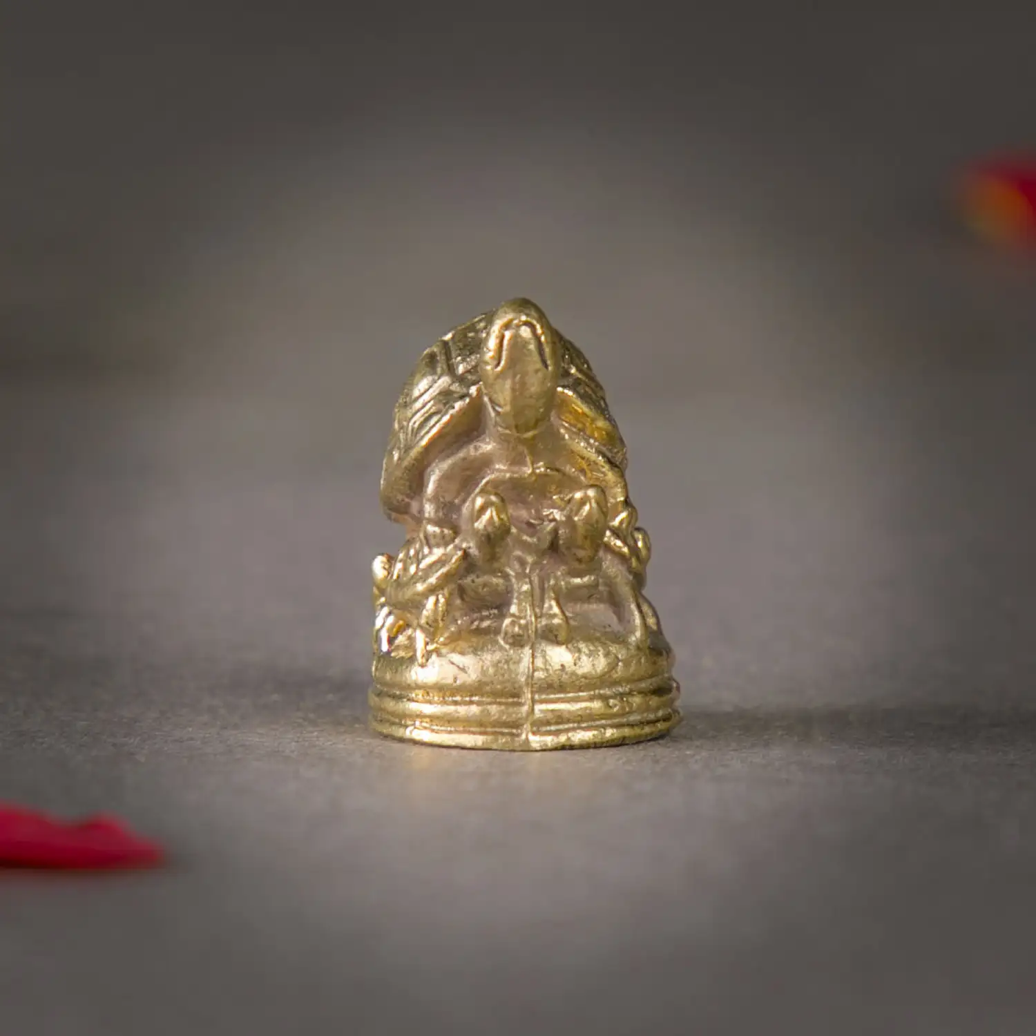 1-Inch Pure Brass Tortoise family idol - image 2