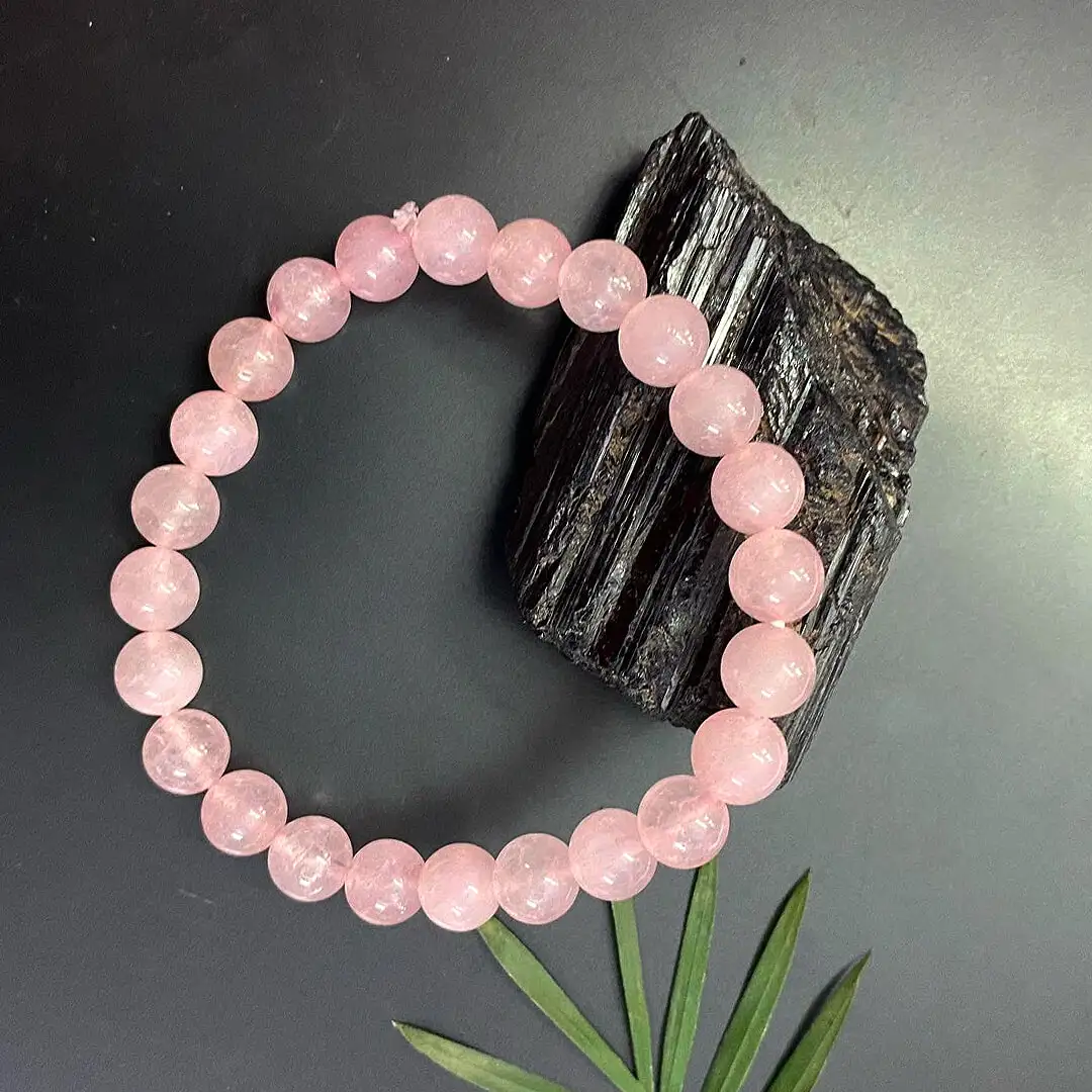 Rose Quartz Crystal stone Bracelet (8 mm) - image 1