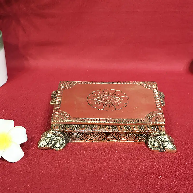 8x6x2 Inches Brass Peedam/Stool SC - image 1
