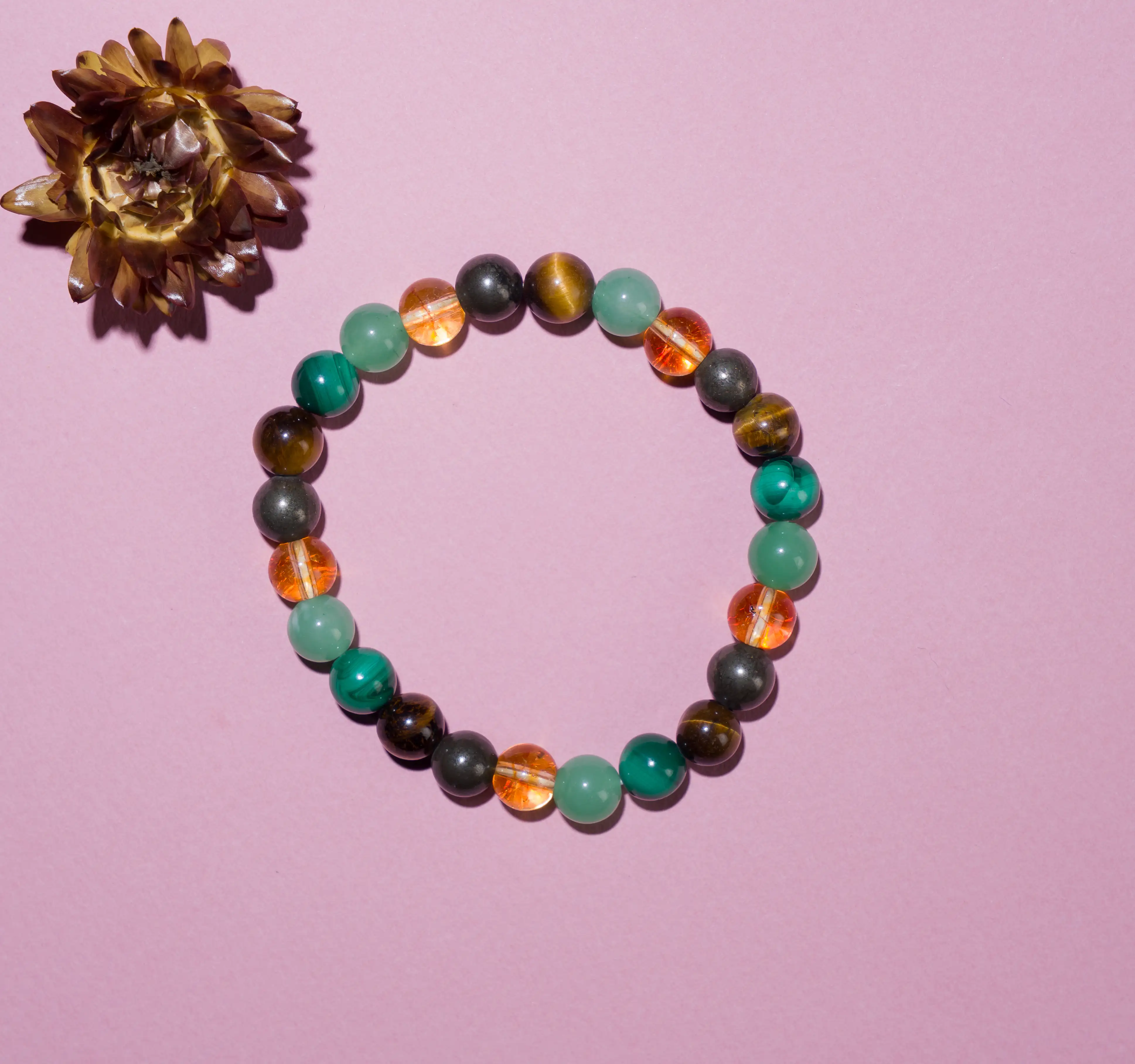 8mm Money Magnet with Malachite Crystal Bracelet - image 2