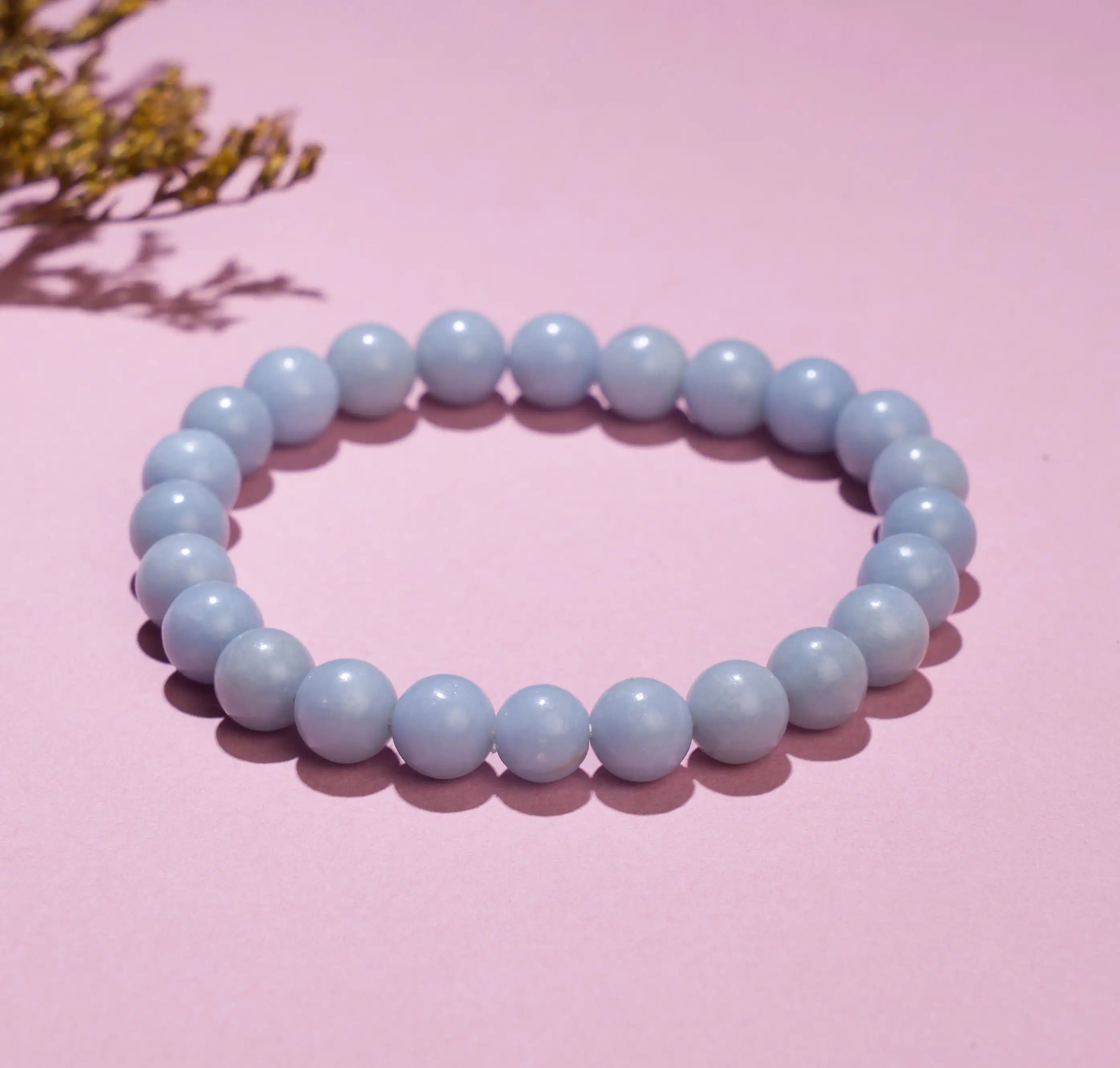 8mm Angelite crystal stone bracelet - image 1