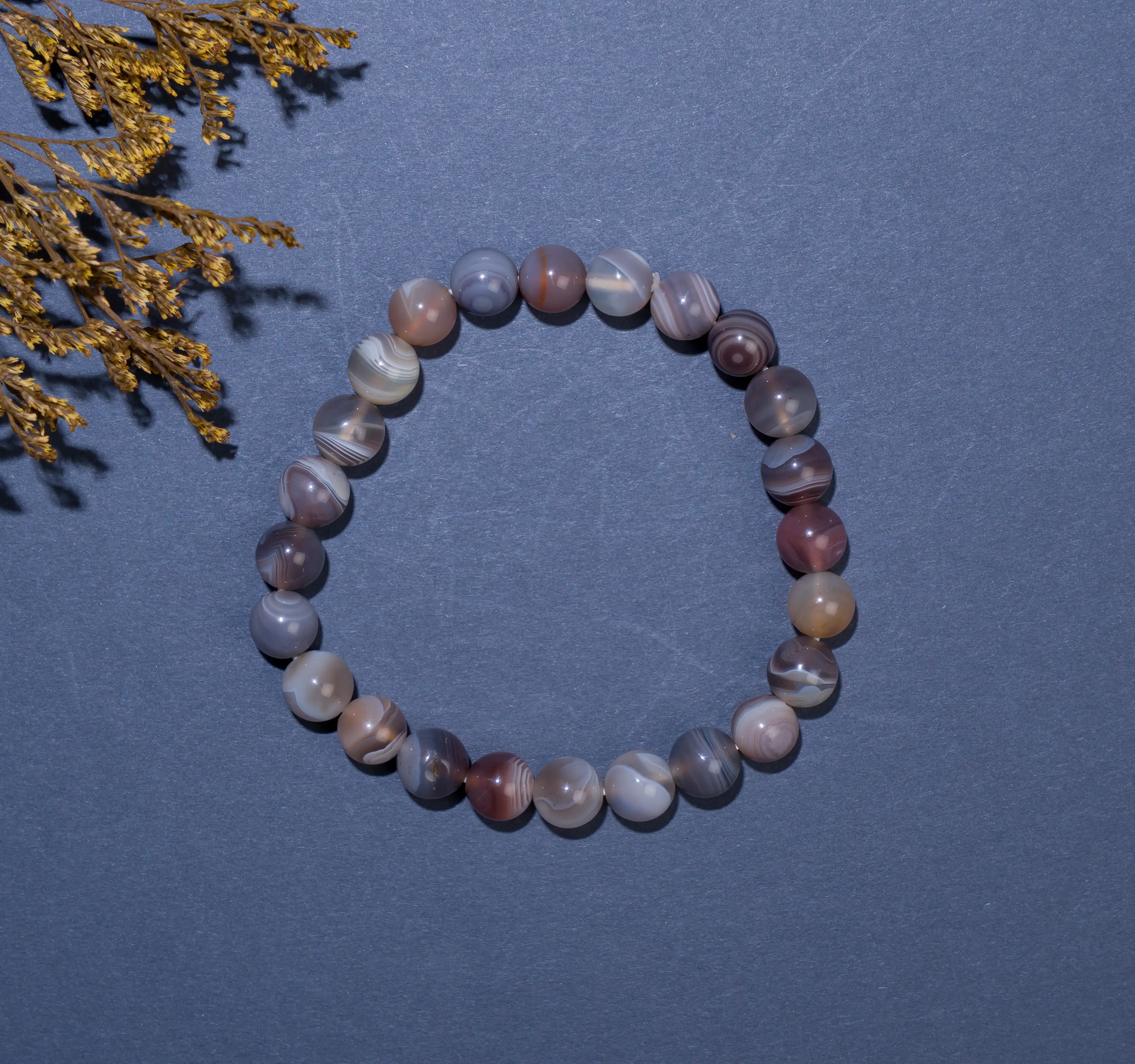 8mm Botswana agate crystal bracelet - image 2