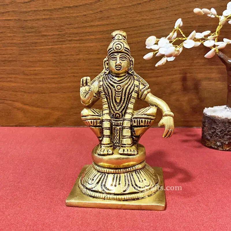 5 inches Brass Lord Ayyappan idol - SC - image 1