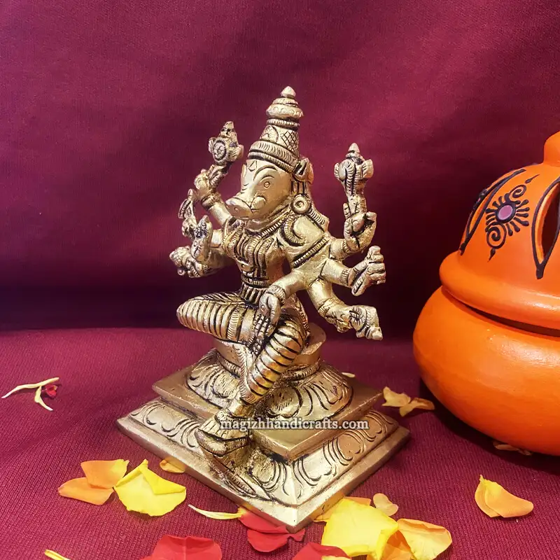 Brass Varahi Amman 3.8 inches - image 2
