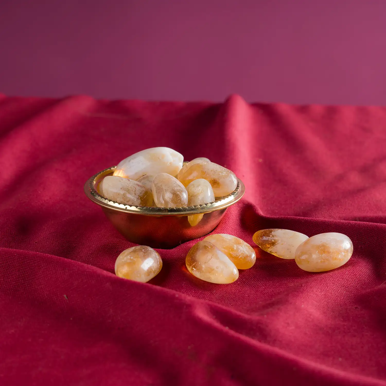 Citrine crystal tumble stones - image 1
