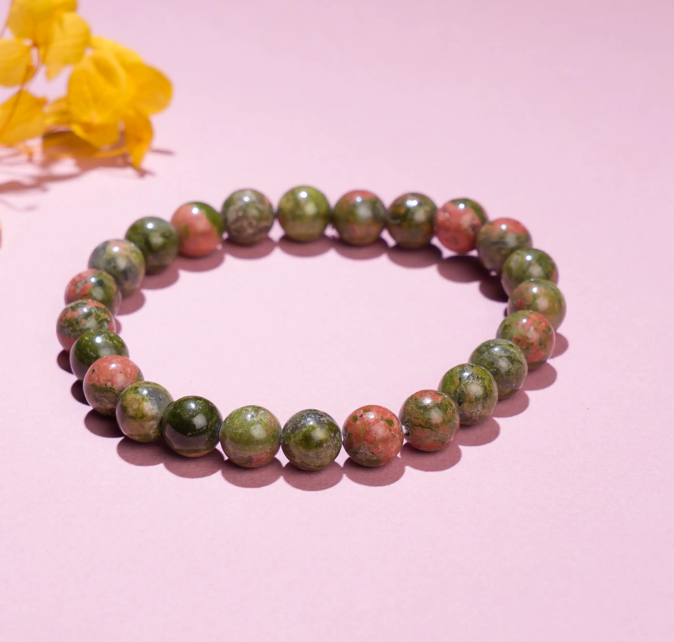8mm Unakite crystal bracelet - image 1