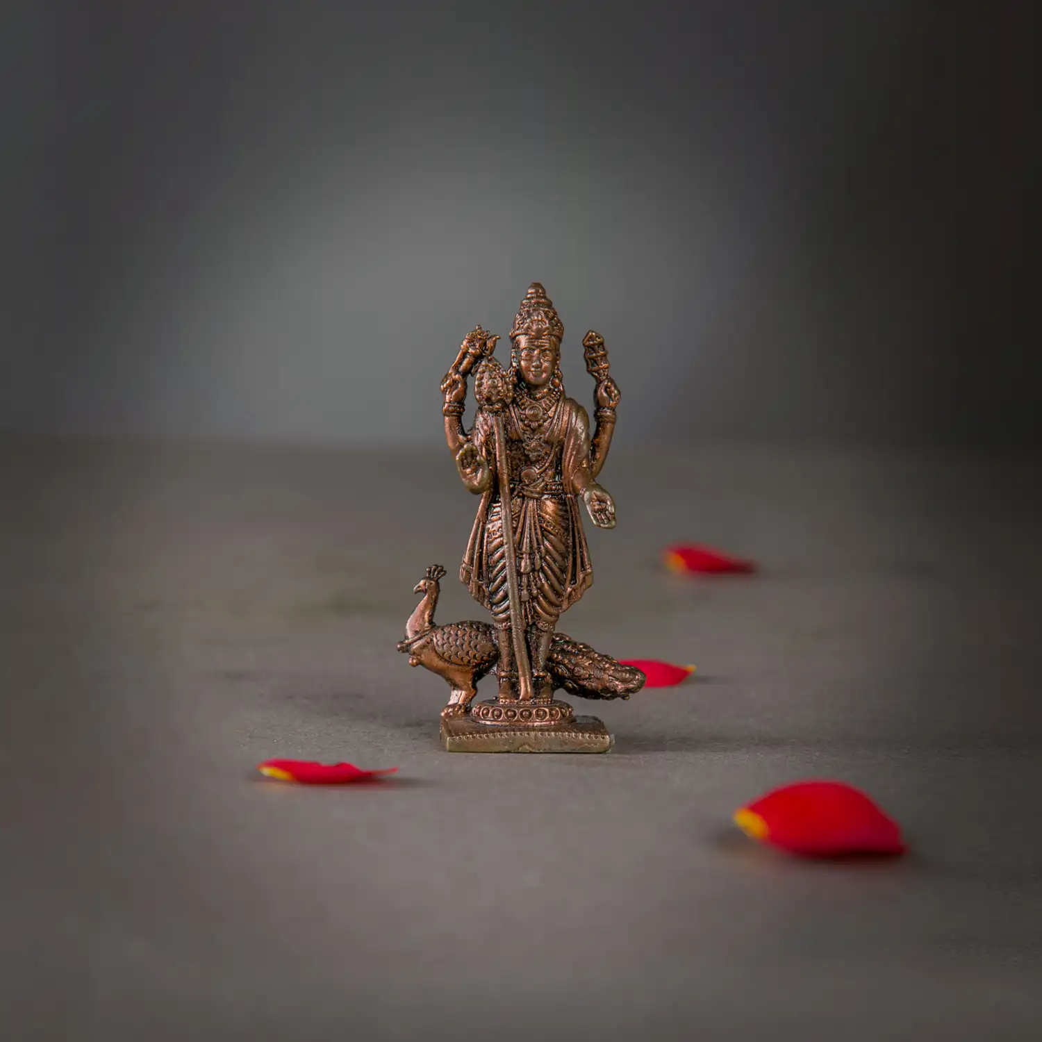 3 inches Copper Lord Murugan Idol - image 1