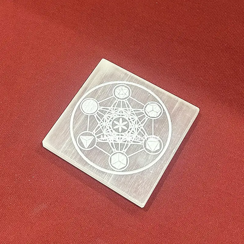 3" Selenite Crystal Charging Plate - image 1
