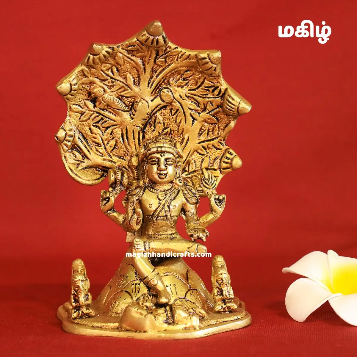 Brass Dakshinamurti idol - 4.5 inches - image 1