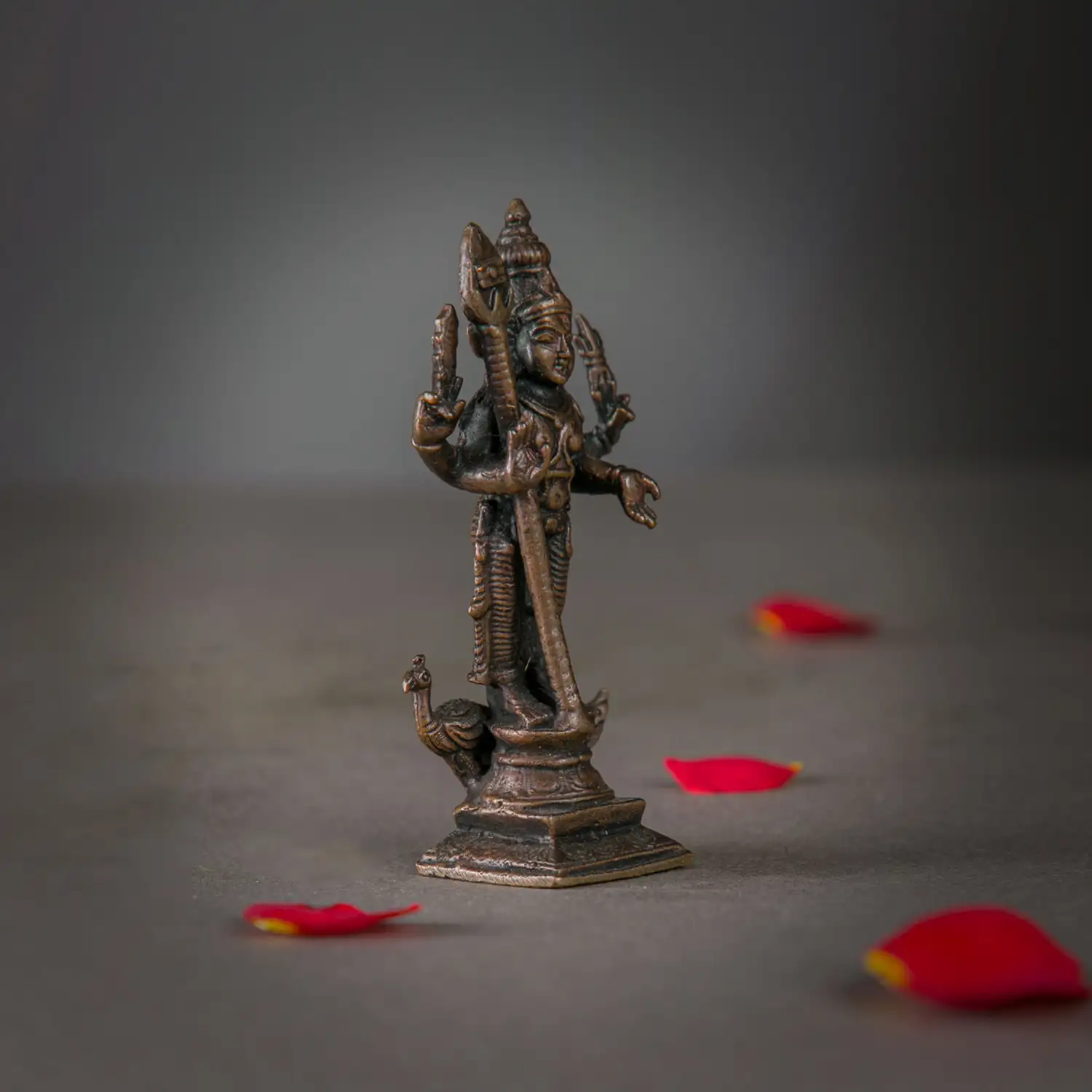3 inches Copper Murugan with Vel - image 2