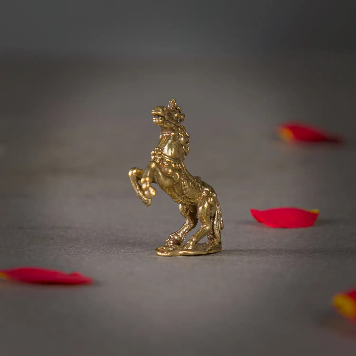 1-Inch Pure Brass Rearing Stallion – Miniature Horse Sculpture - image 2