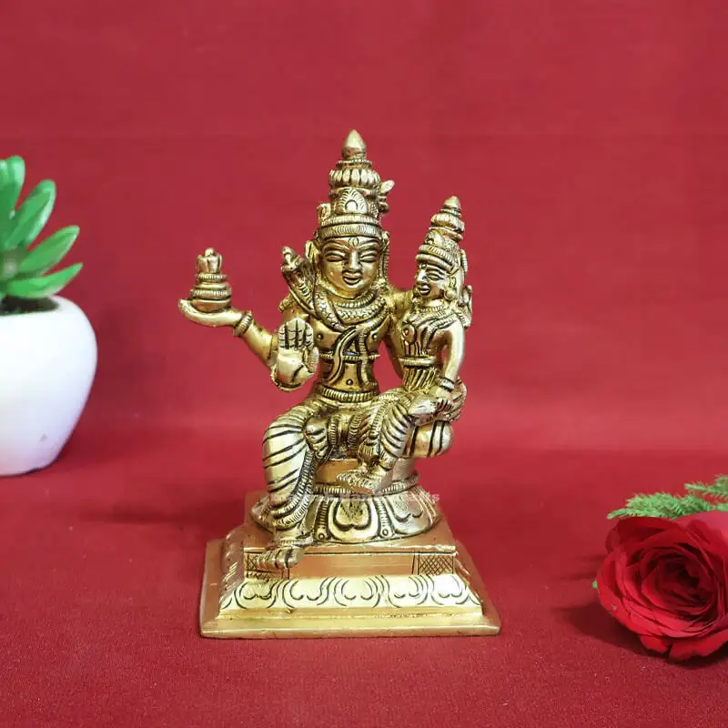 5 Inches Brass Swarna Akarshana Bhairava Idol - image 1