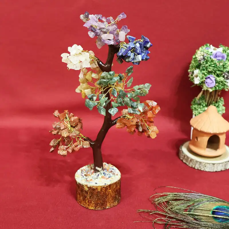 7 colors Chakra Crystal Stone gem tree - image 2
