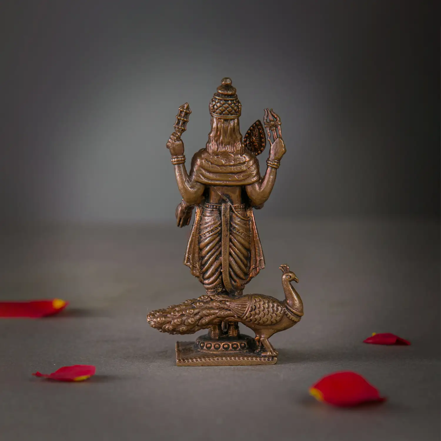 3.5 inches Copper Lord Murugan Idol - image 1