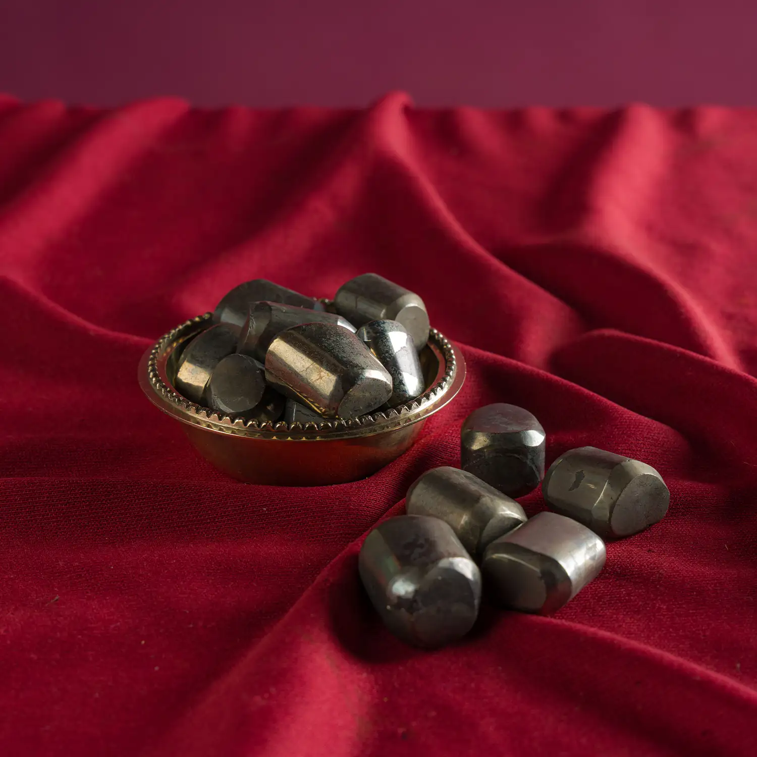 Pyrite crystal tumble stones - 100 grams - image 1