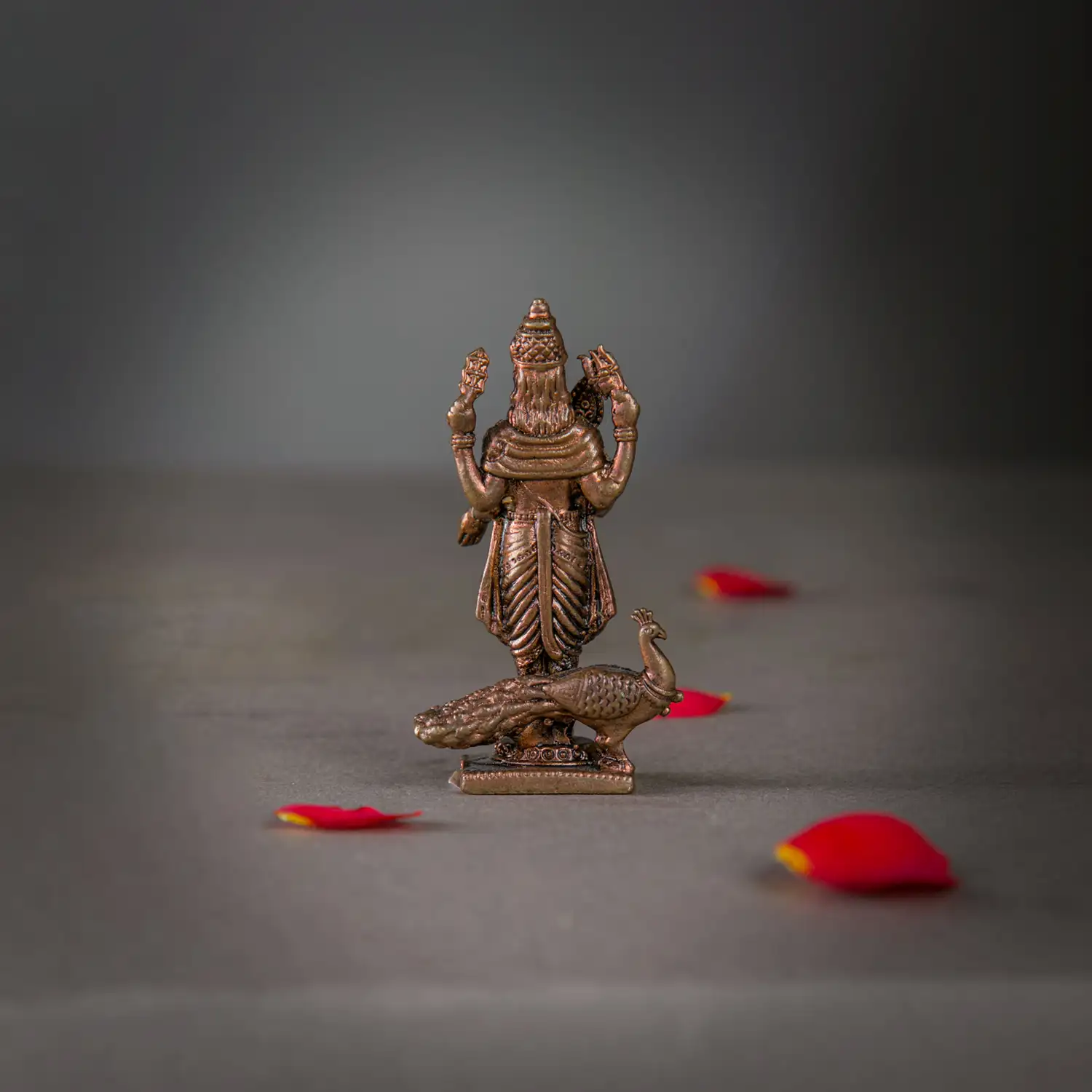 3 inches Copper Lord Murugan Idol - image 2