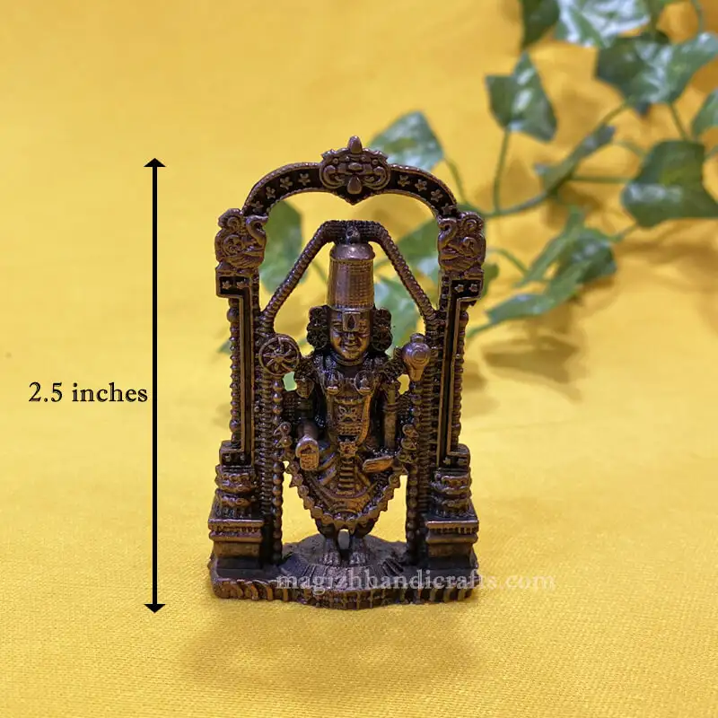 2.5 inches Copper Frame Lord Balaji idol - image 1