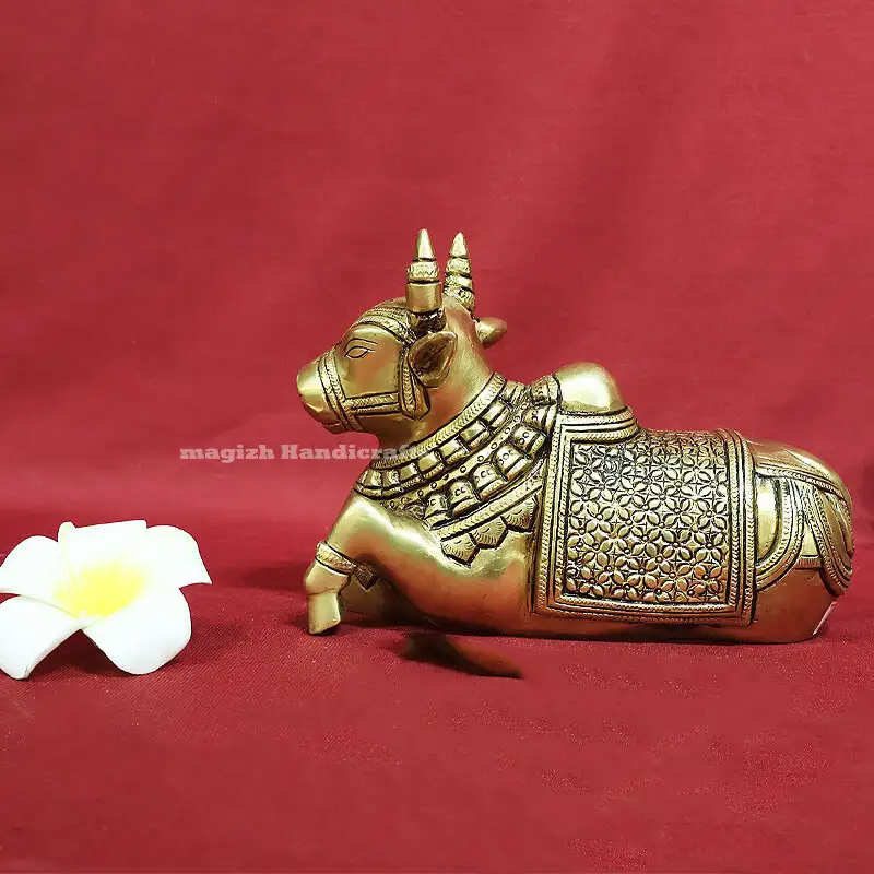 5 inches Brass Shiva Nandhi SC - image 2