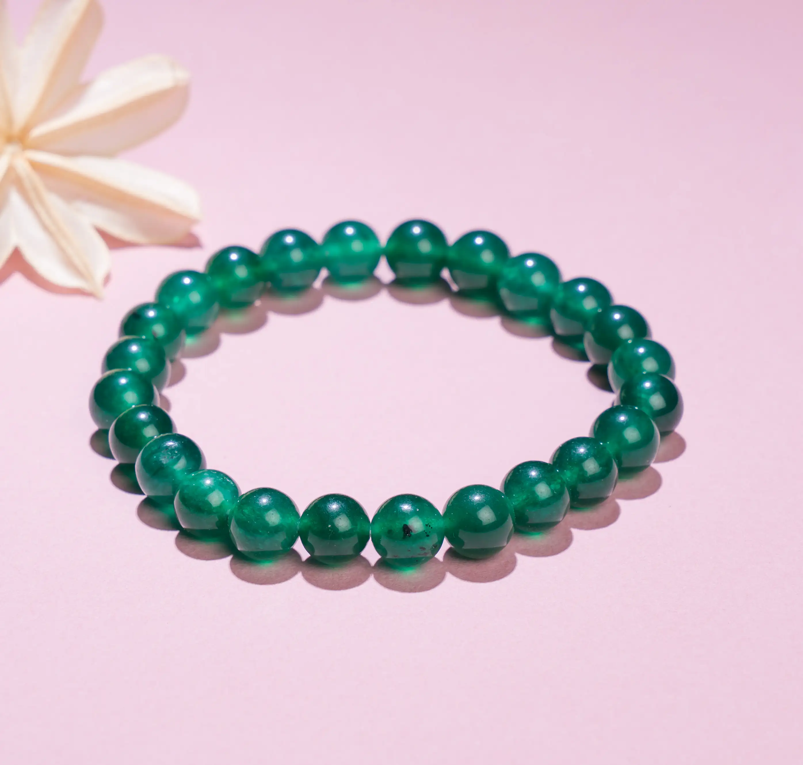 Green Jade crystal Bracelet 8mm - image 1