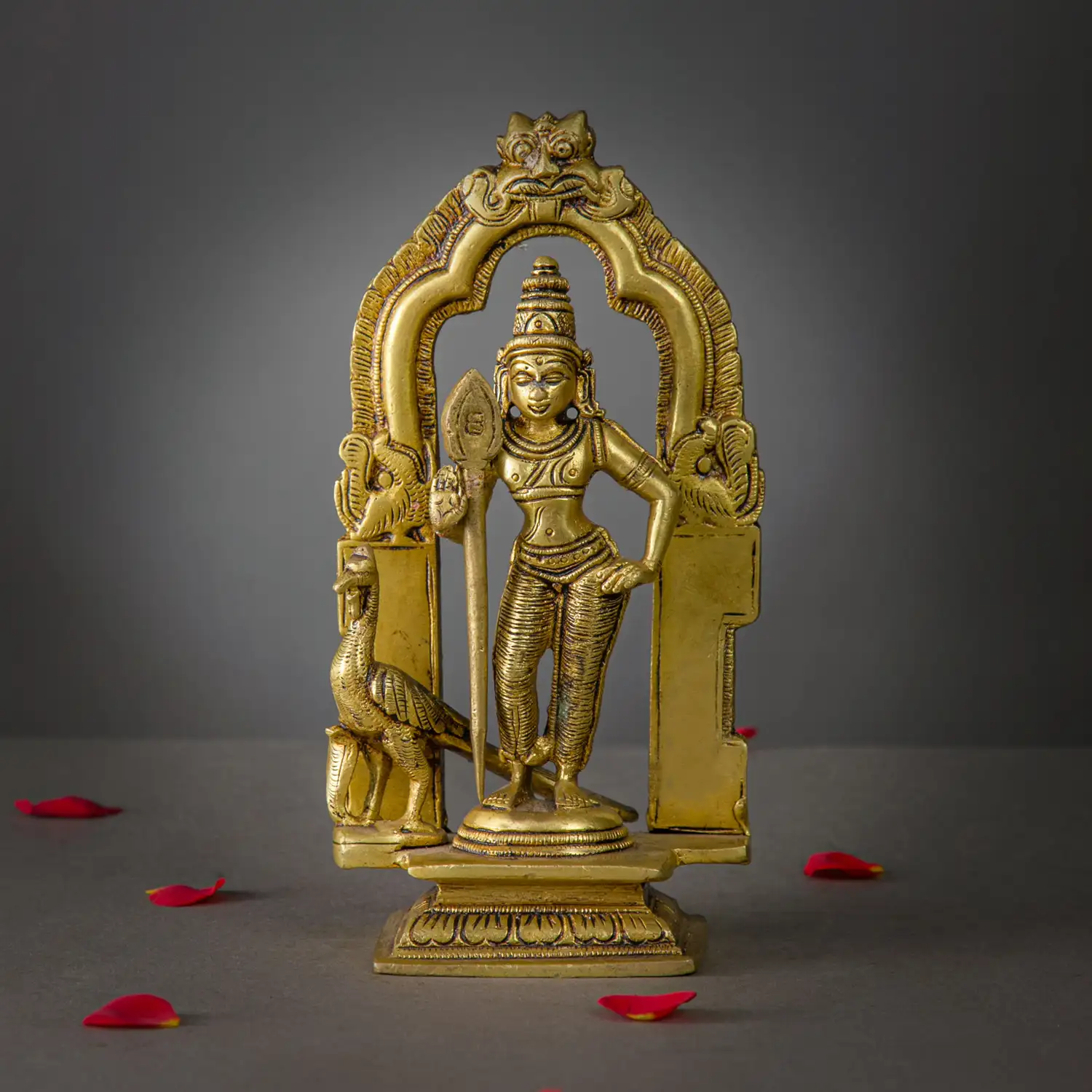 7 inches Frame Brass Murugan idol - image 1