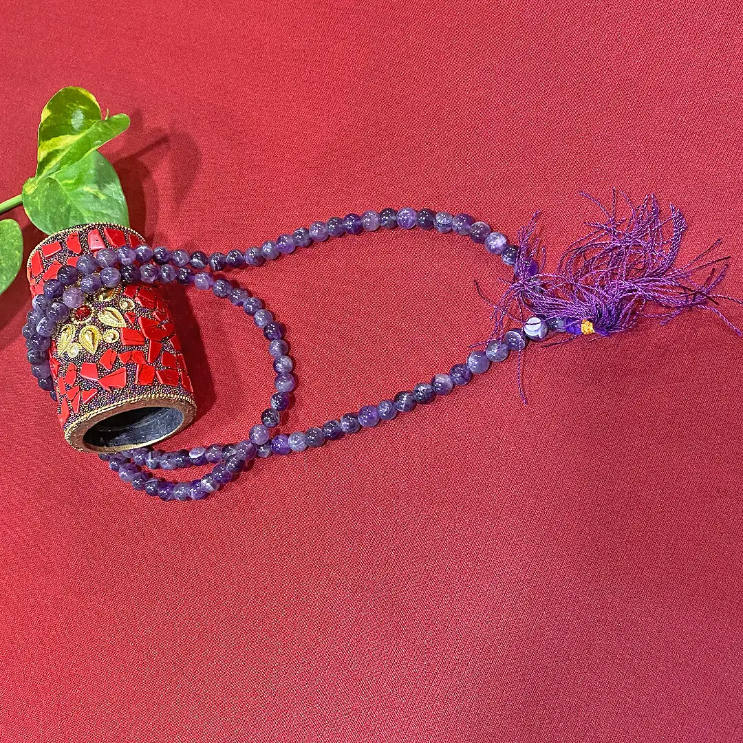 8mm Amethyst Crystal stone mala 108 beads - image 1