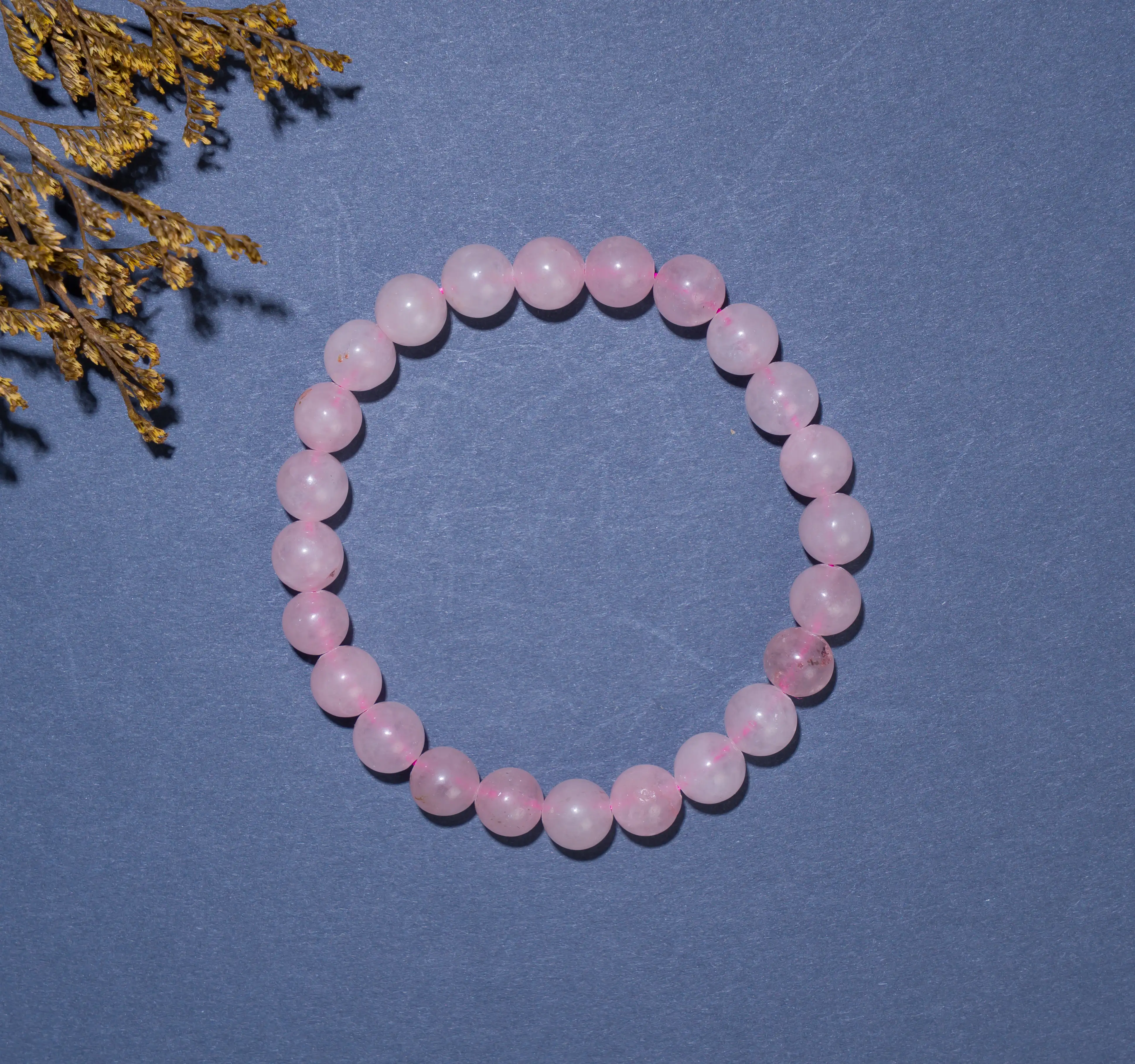 8mm Rose Quartz Crystal stone Bracelet - image 2