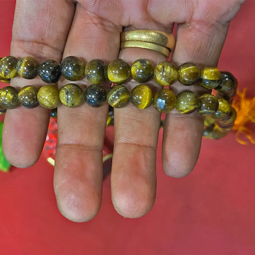 Tiger eye Crystal stone mala 108 beads (8 mm) - image 2