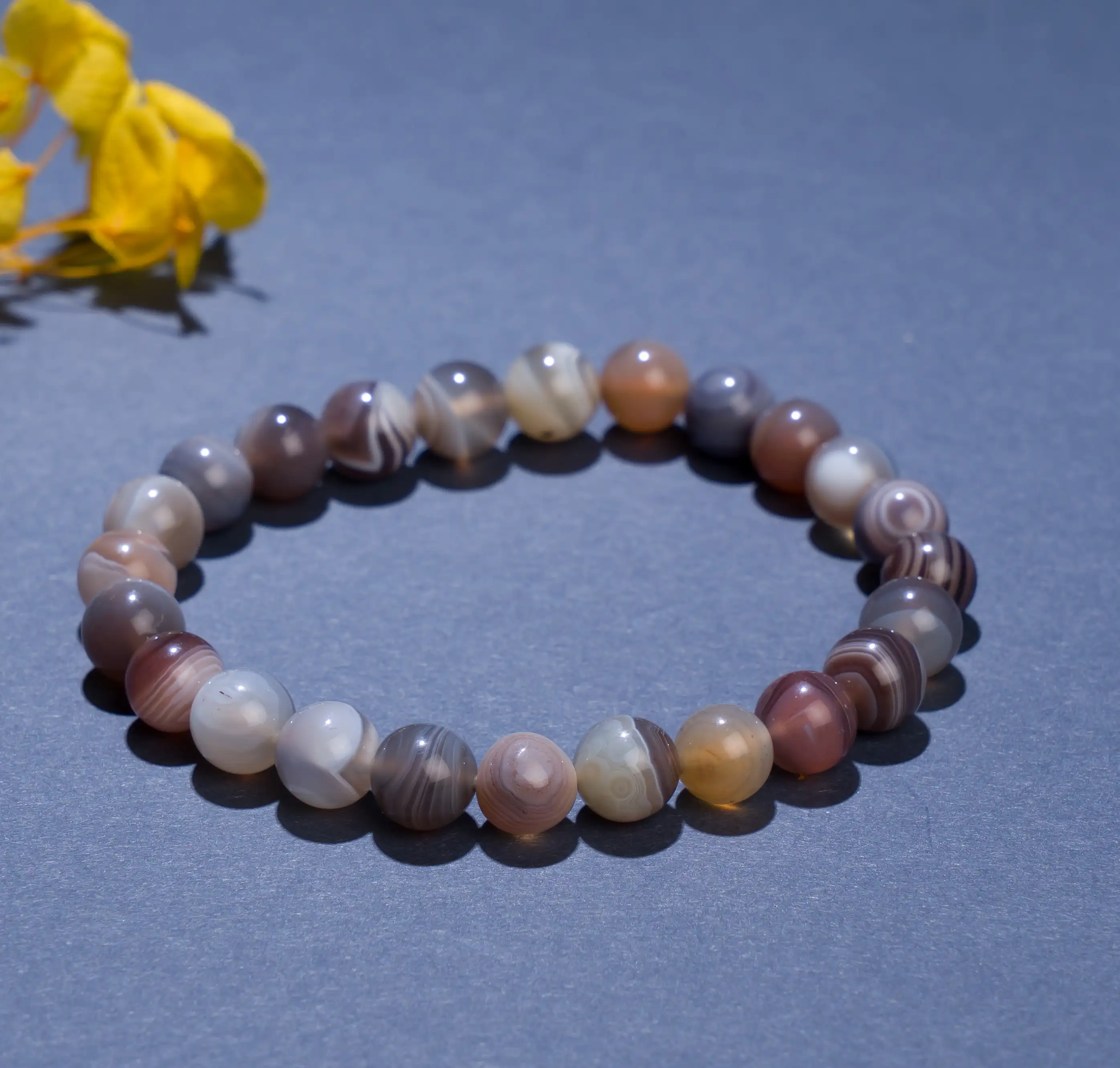 8mm Botswana agate crystal bracelet - image 1