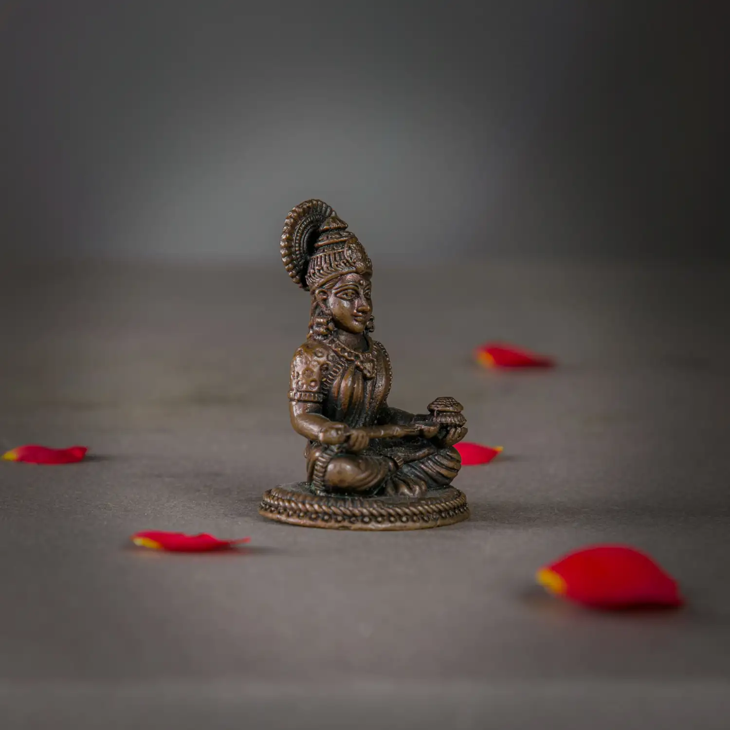 2 inches copper Anapoorni idol - image 2