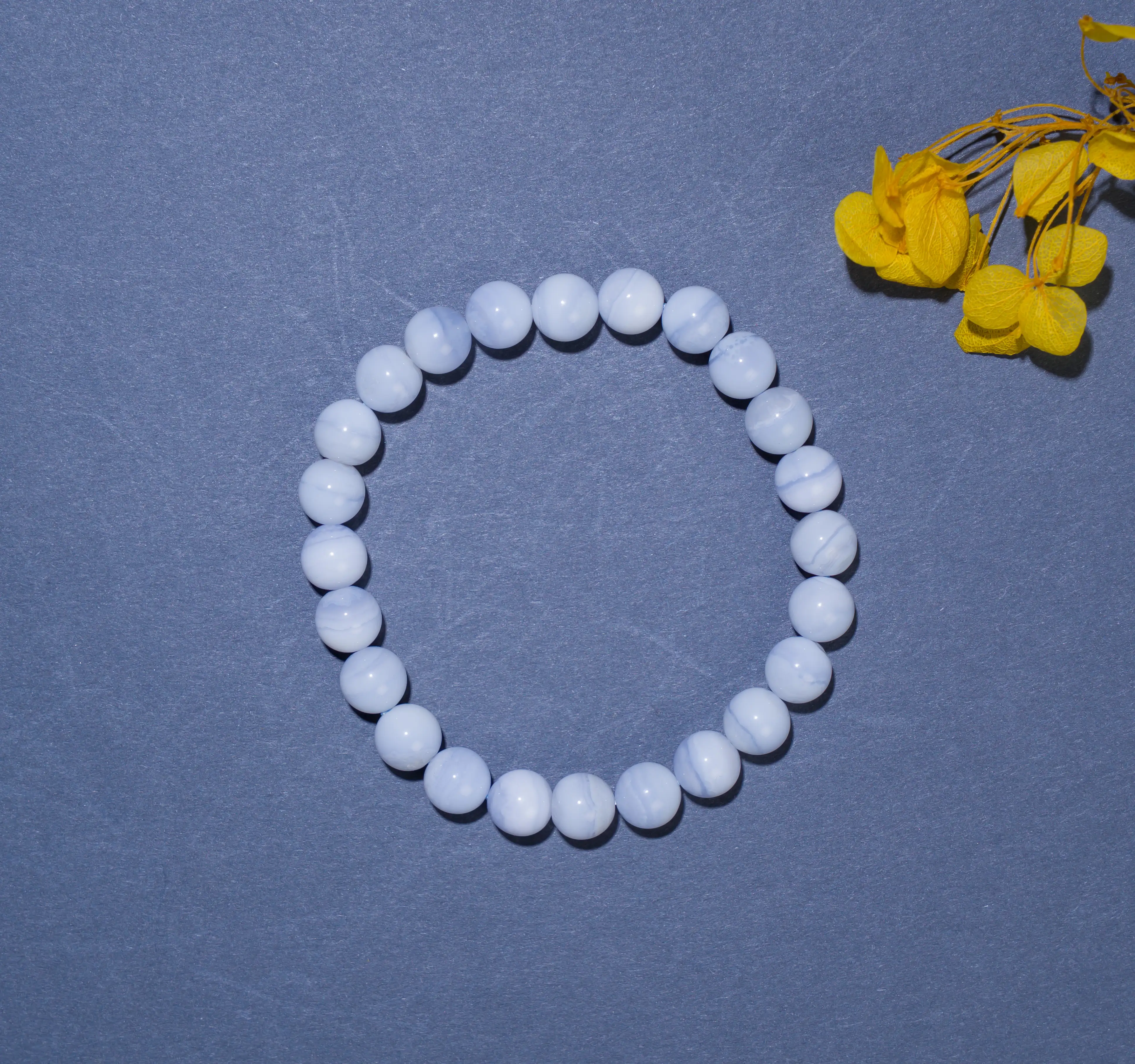 8mm Blue Lace Agate crystal Stone bracelet - image 2