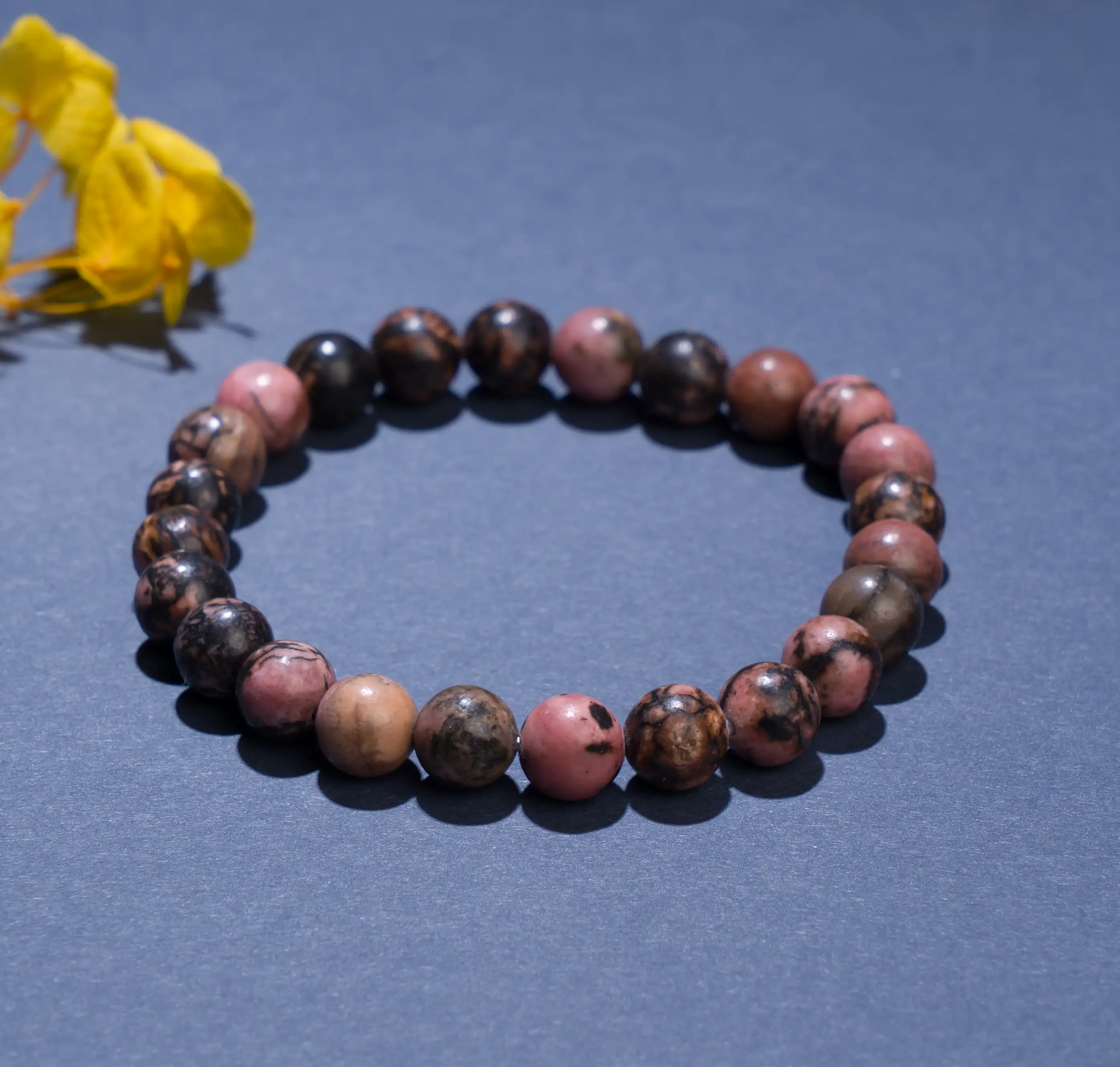 8mm Rhodonite crystal bracelet - image 1