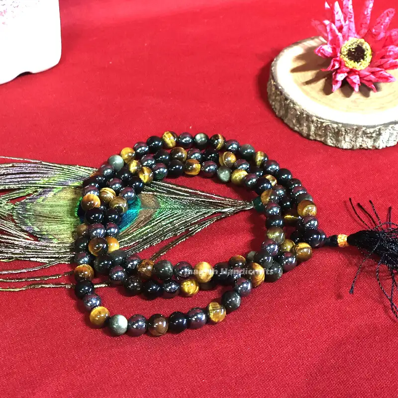 8mm Triple Protection Crystal Mala - 108 beads - image 1