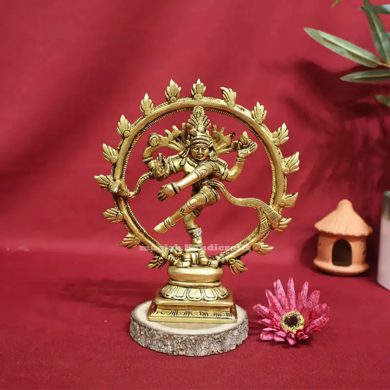 6.5 inches Brass Lord Natrajar Idol - image 1