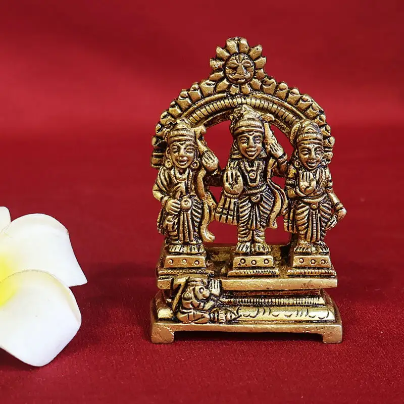 3 inches Brass Ram Darbar idol - image 1