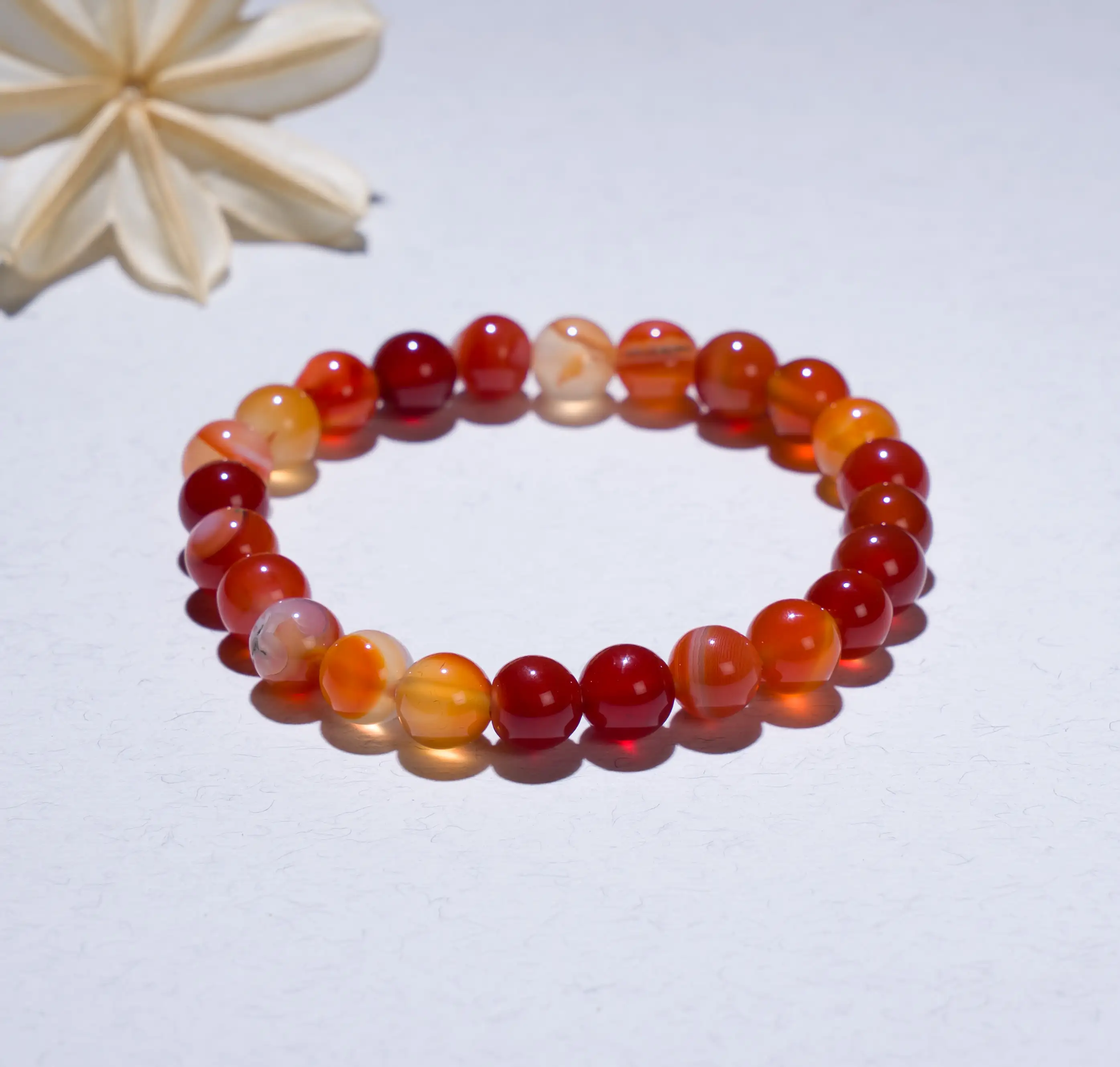 Carnelian Crystal Bracelet (8mm) - image 1