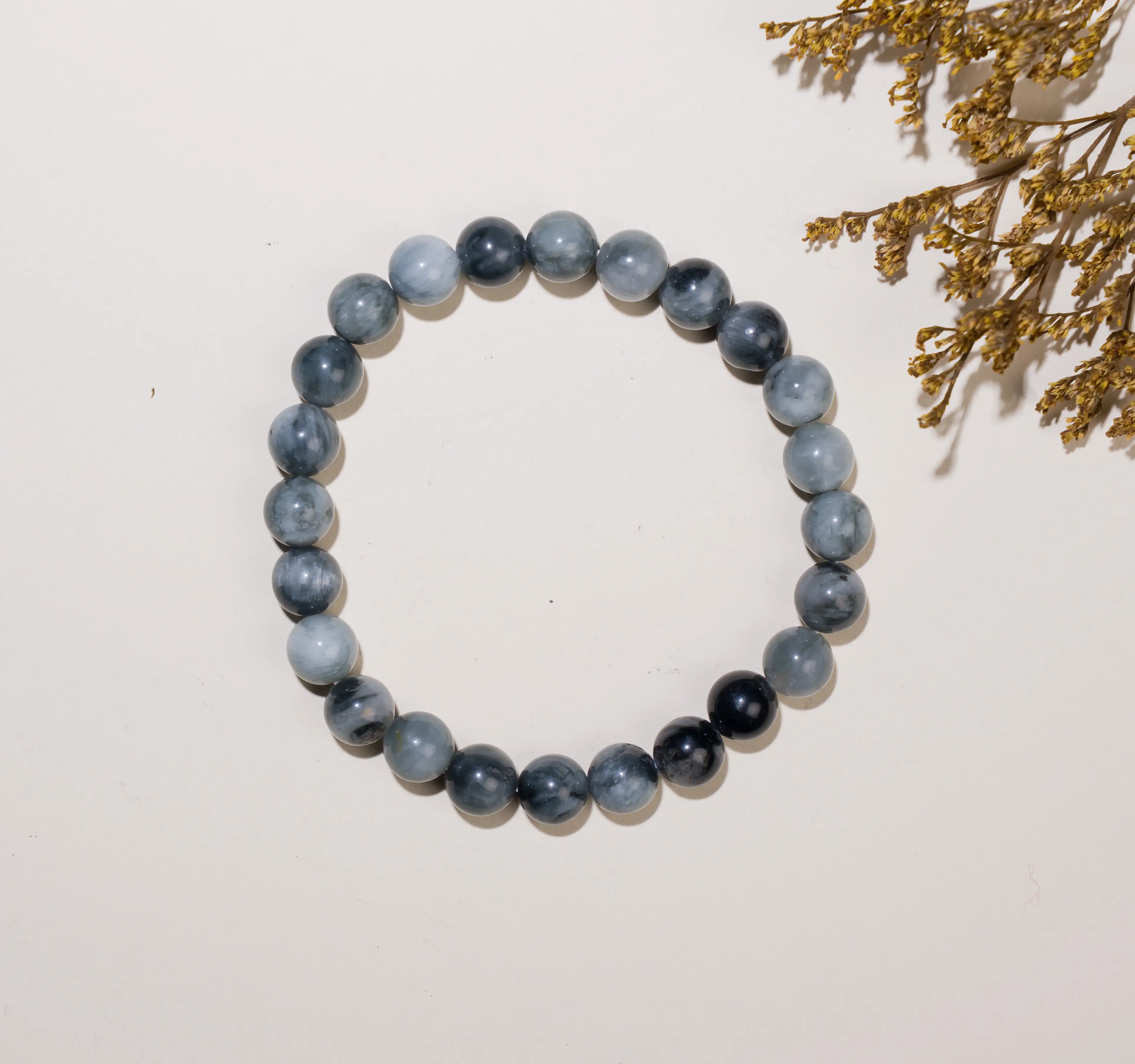 8 mm Black cat eye Crystal Bracelet - image 2