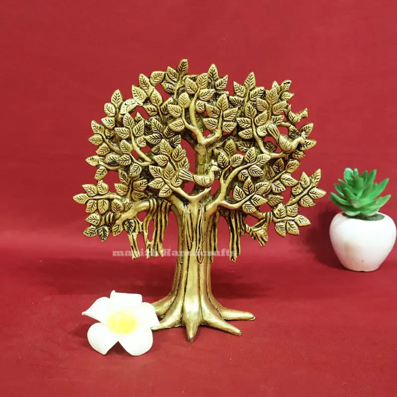 9 inches table top Brass karpaga vriksham tree - image 1