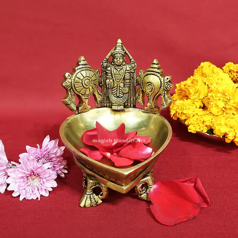 5.5 inches Sangu Balaji Chakram Vilakku SC - image 2