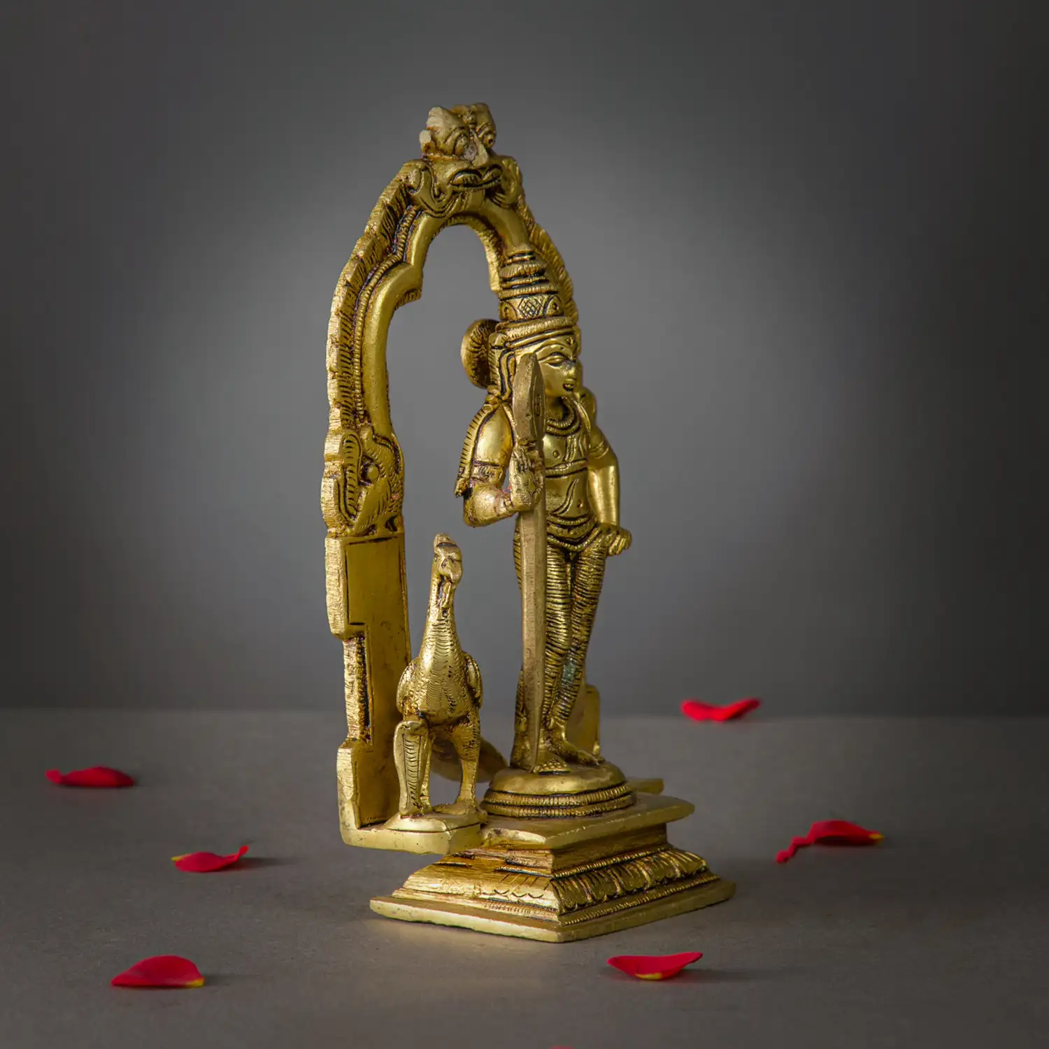 7 inches Frame Brass Murugan idol - image 2