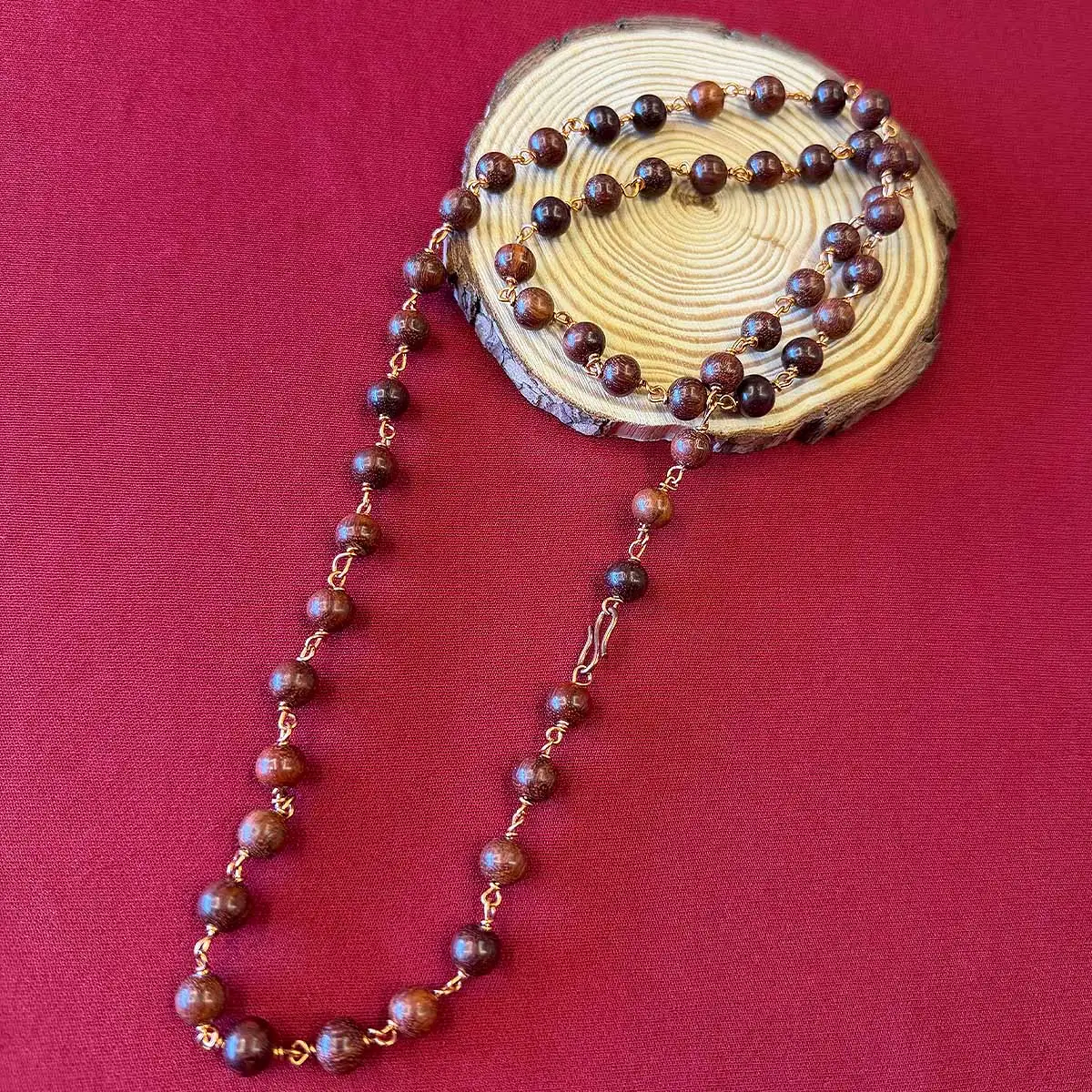 Original 8mm Senkali Mala with Copper Wire 54 Beads 8mm - image 1