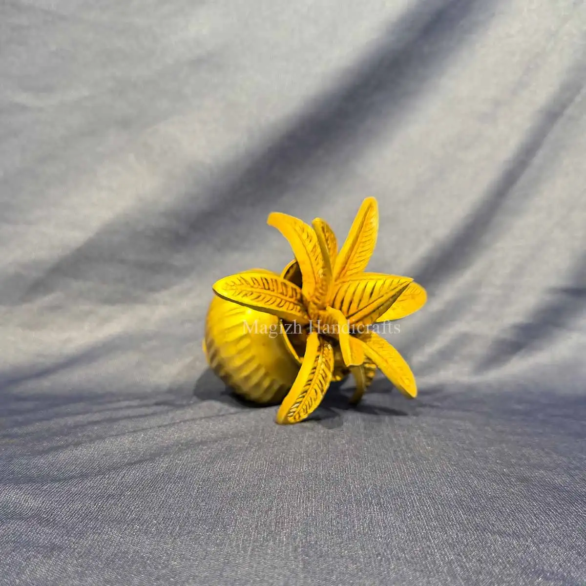 5 inches Brass kalasam with leaves - image 2