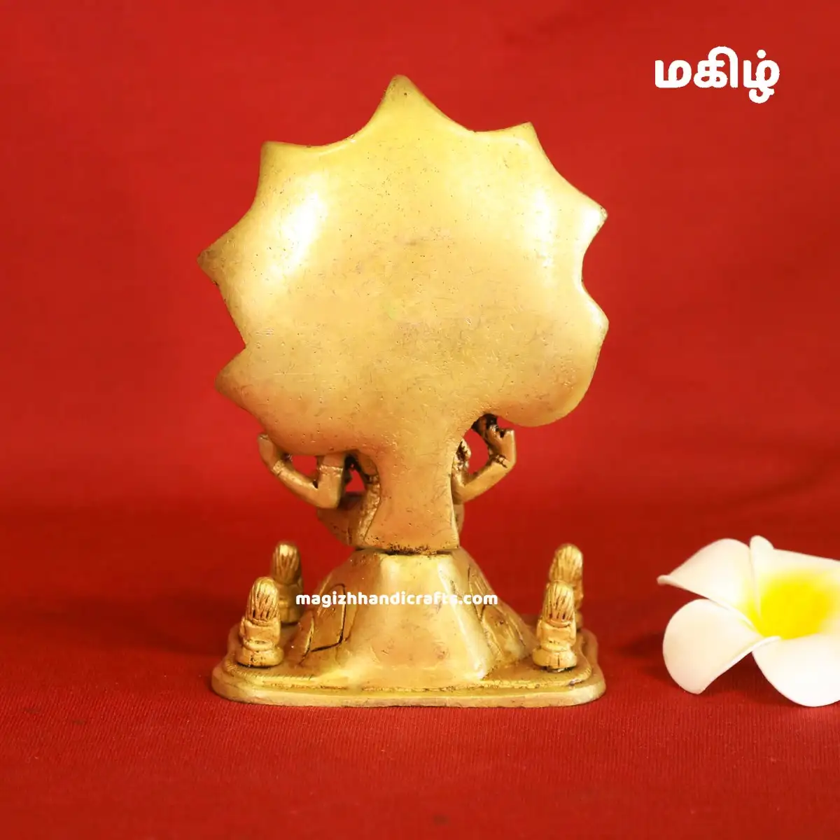 Brass Dakshinamurti idol - 4.5 inches - image 2