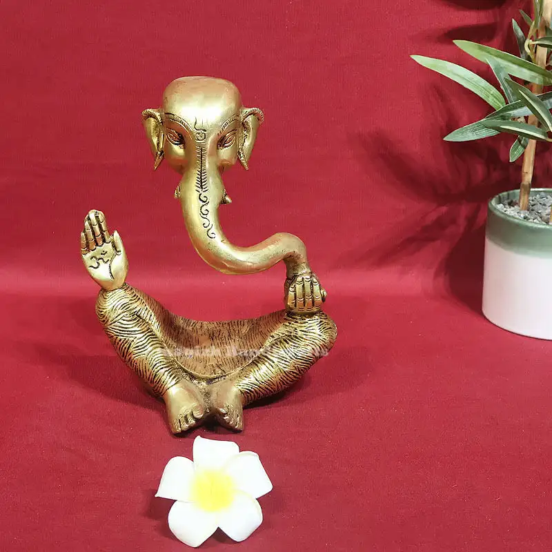 8 Inches Brass Modern Ganesha idol - image 1