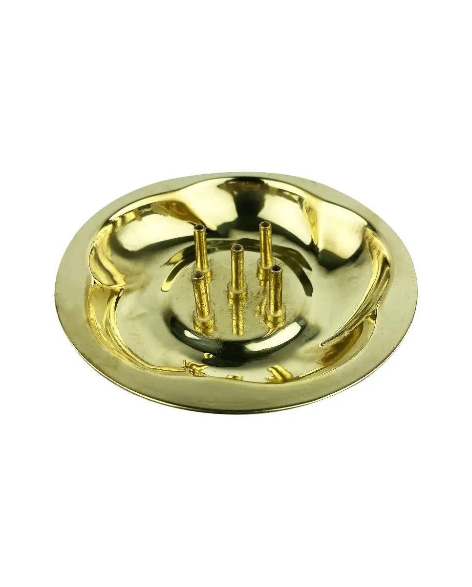 Brass Lotus Agarbathi Holder ash catcher - image 1