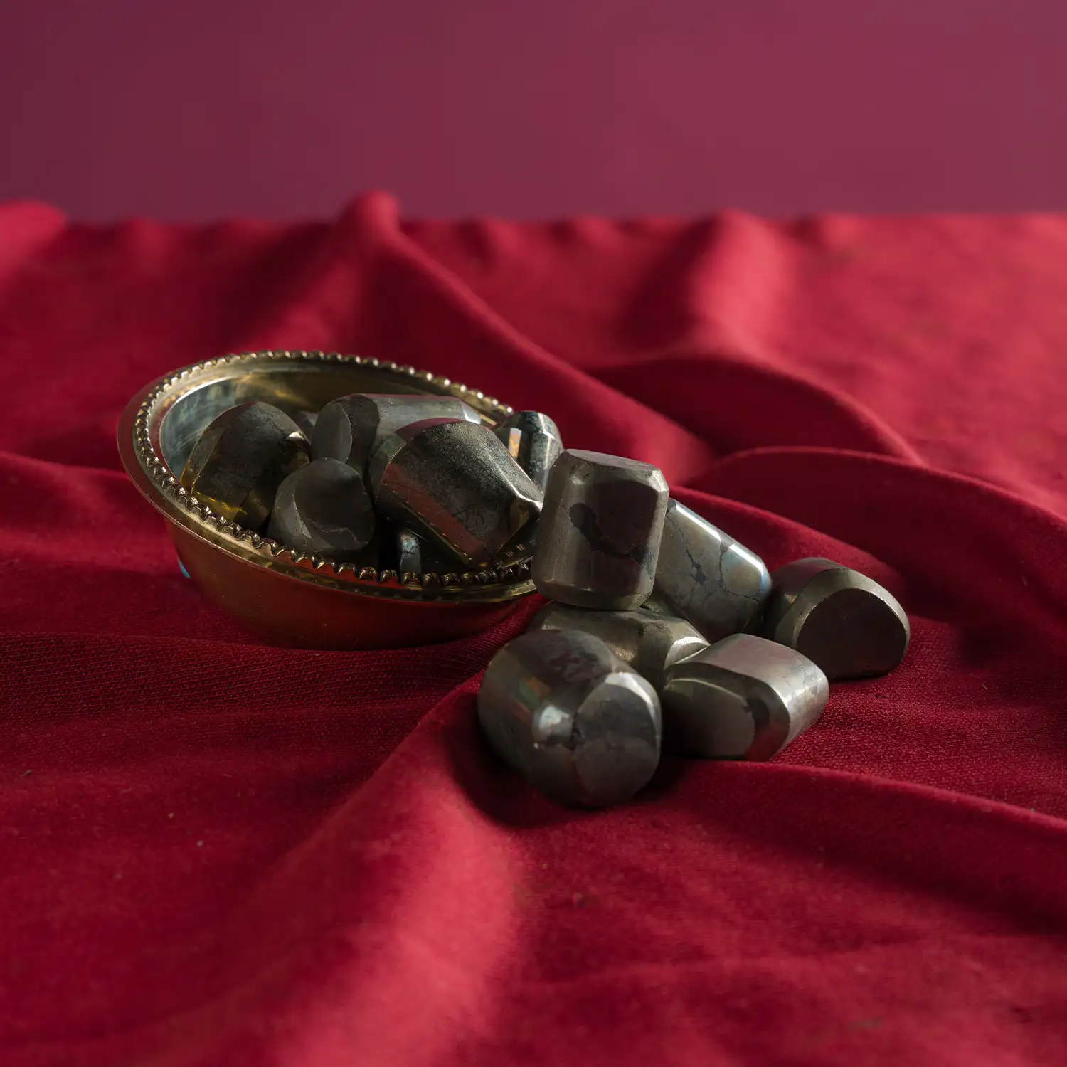 Pyrite crystal tumble stones - 100 grams - image 2