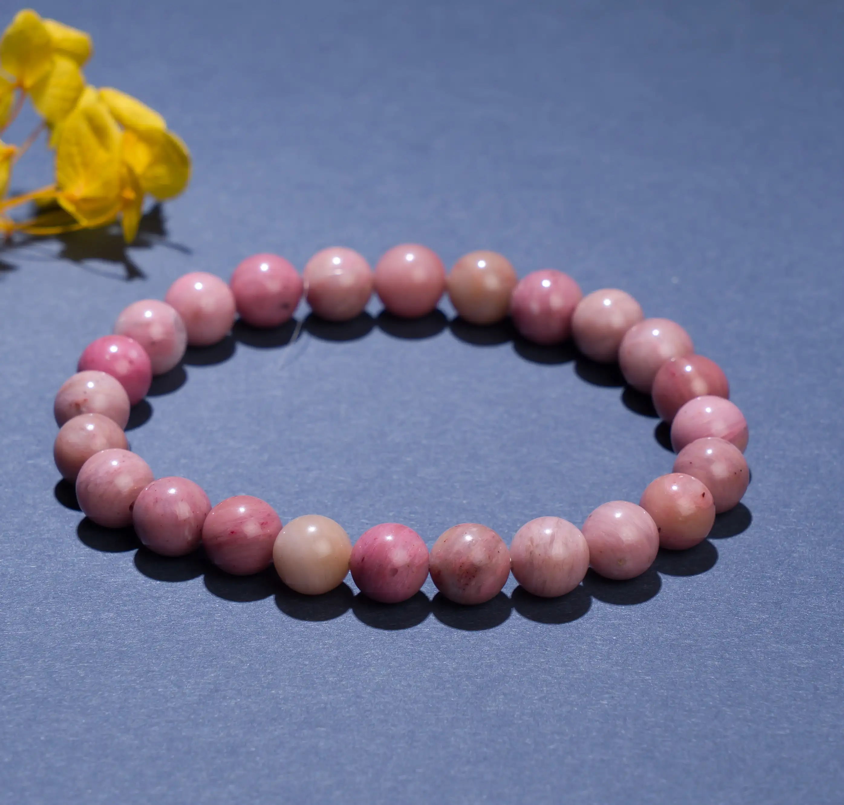 8mm Rhodochrosite crystal bracelet - image 1