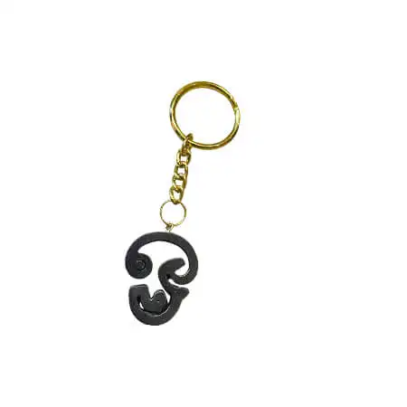 Original Karungali Ebony Wood Om Key Chain - image 2