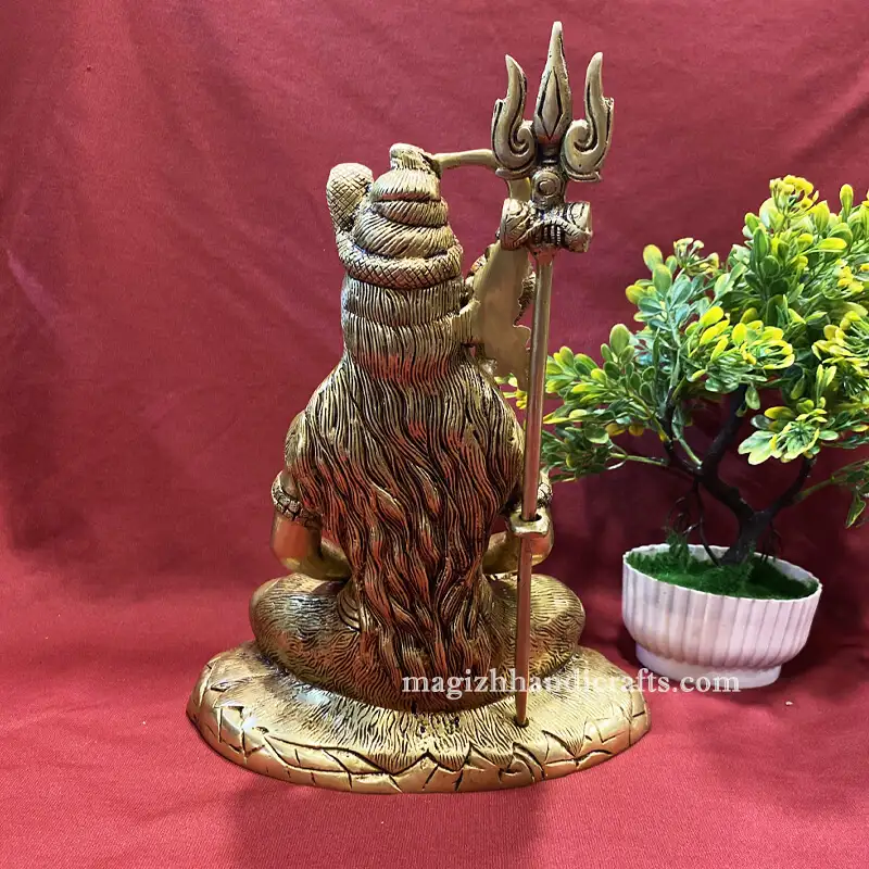 1 feet Brass sitting Lord Shiva idol - SC - image 2