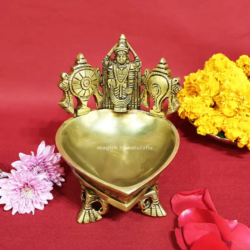 5.5 inches Sangu Balaji Chakram Vilakku SC - image 1