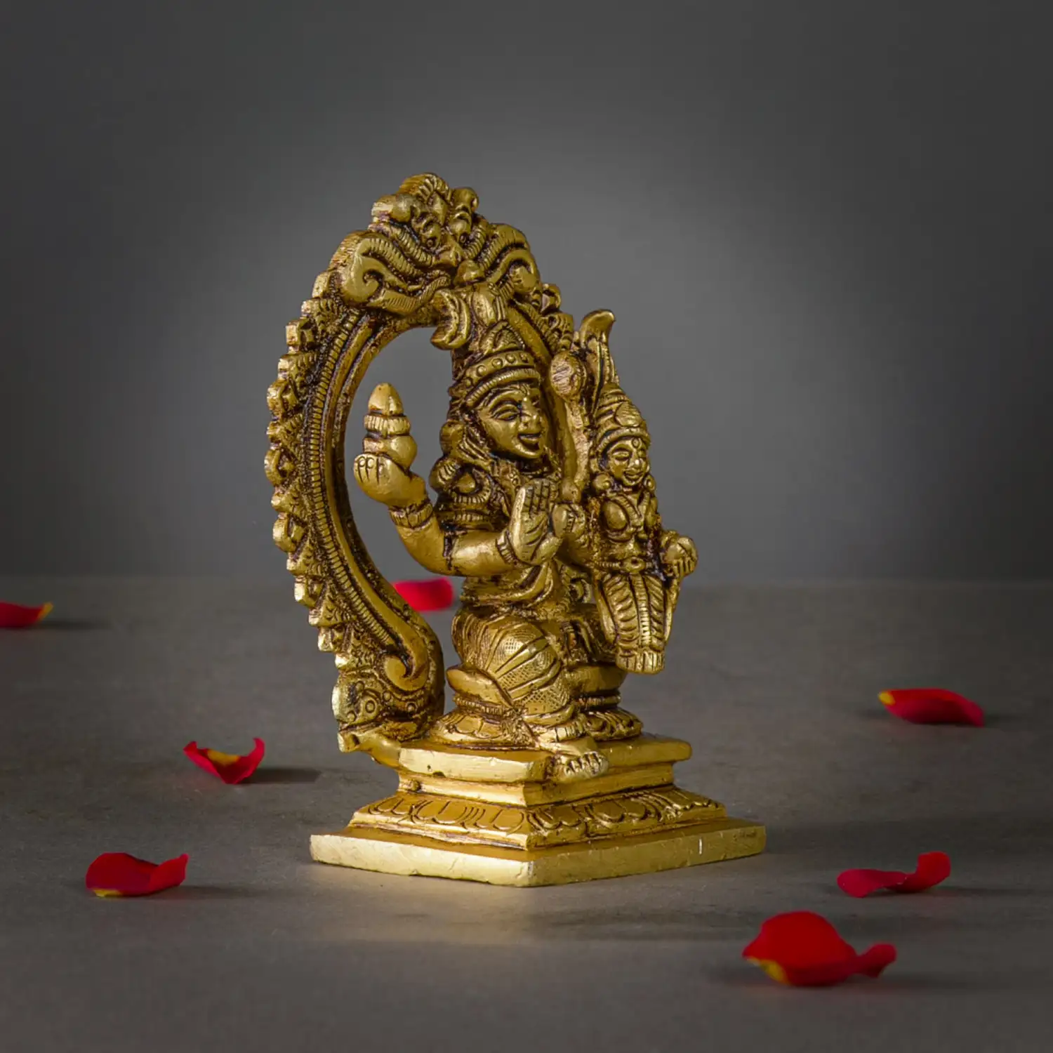 4 inches Swarna Akarshana Bhairava brass idol - image 2